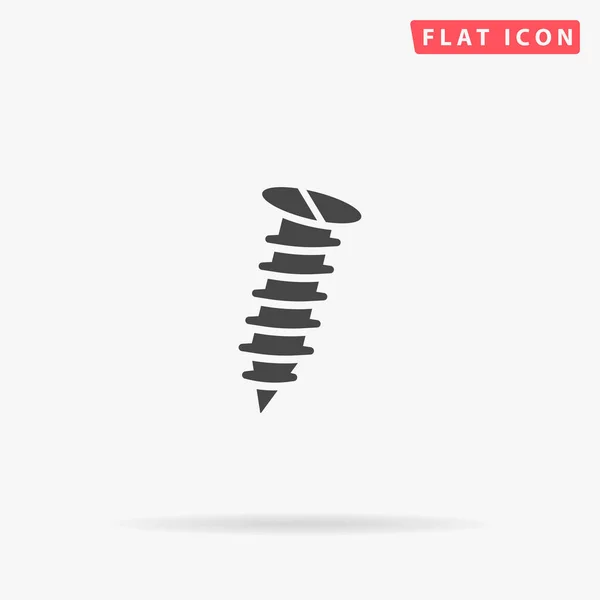 Tornillo Icono Vector Plano Ilustraciones Dibujadas Mano — Archivo Imágenes Vectoriales