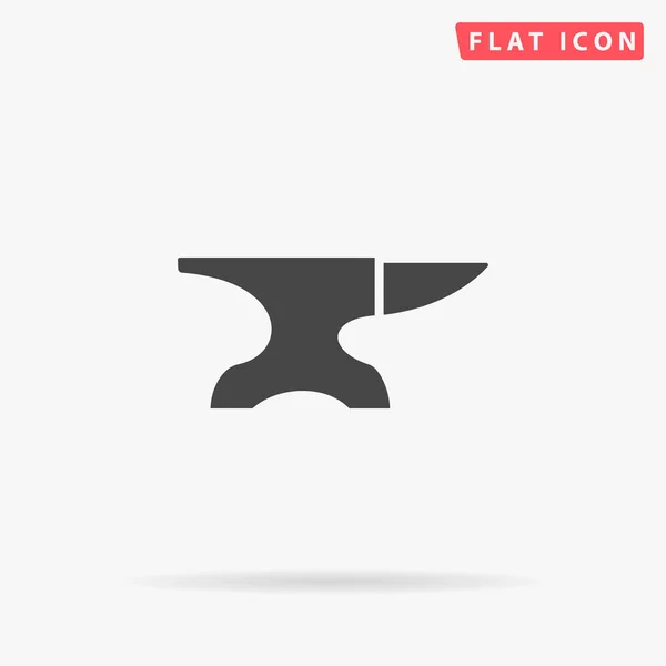 Anvil Platte Vector Icoon Met Hand Getekend Ontwerp Illustraties — Stockvector