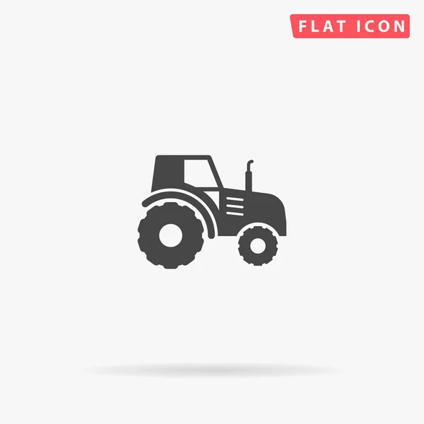 Tractor Vlakke Vector Icoon Met Hand Getekend Ontwerp Illustraties — Stockvector