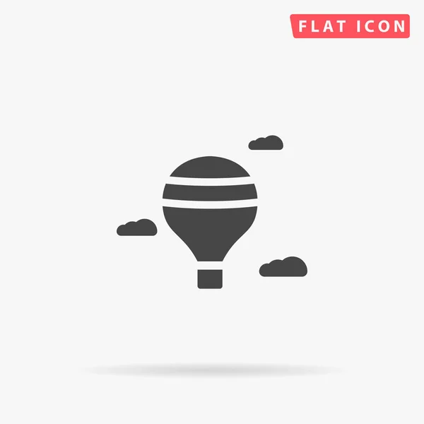 Het Luft Ballong Platt Vektor Ikon Handritad Stil Design Illustrationer — Stock vektor