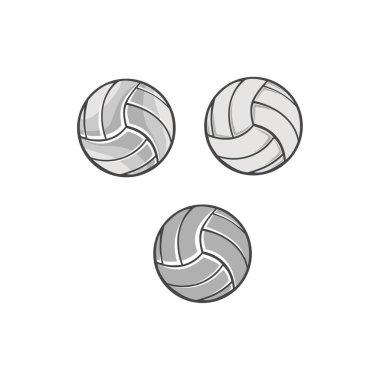 Voleybol vektör illüstrasyonu. spor simgesi, imza ve sembol