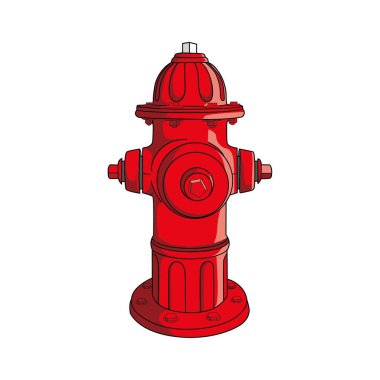 Yangın musluğu vektör çizimi. Yangın söndürücü işareti ve sembol.