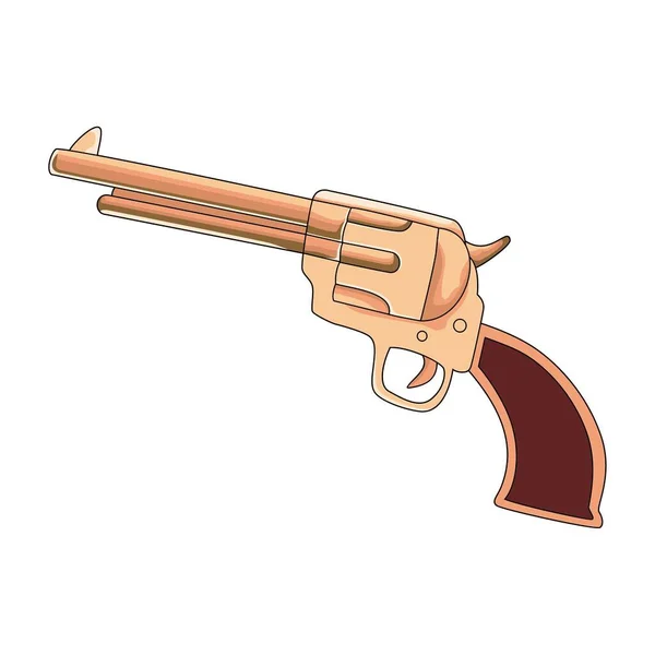 Cowboy Pistol Vektor Illustration — Stock vektor