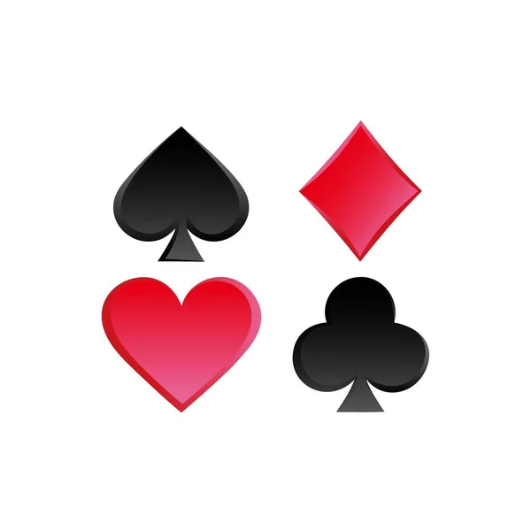 Illustrazione Vettoriale Simbolo Della Carta Poker — Vettoriale Stock