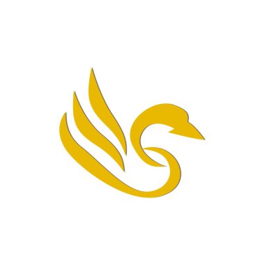 Kuğu logosu Şablon vektör illüstrasyon