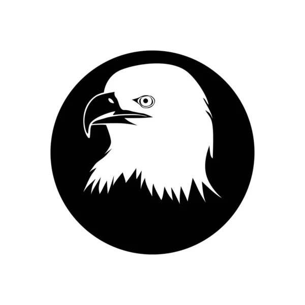Logo Simple Tête Aigle Cercle Signe Oiseau Illustration Vectorielle Symbole — Image vectorielle