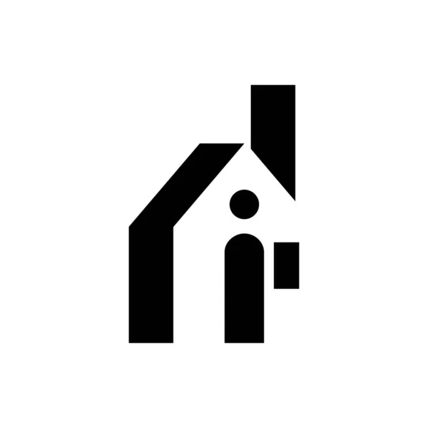 Heimatsilhouette Hauszeichen Und Symbolvektorabbildung — Stockvektor