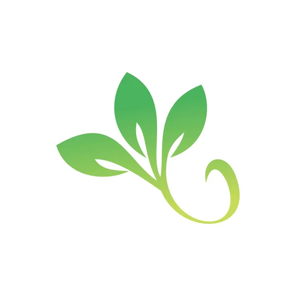 Plantilla Logotipo Naturaleza Signo Hoja Ilustración Vector Símbolo — Archivo Imágenes Vectoriales