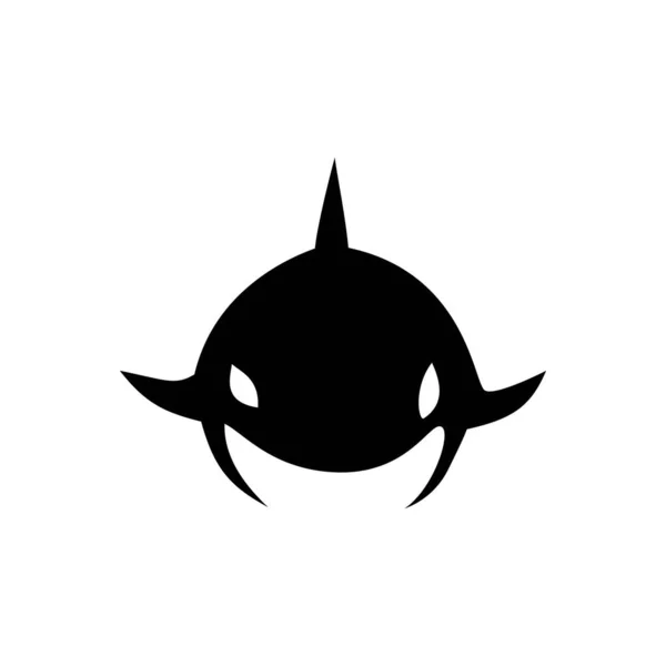 Orca Logo Template Vector Illustratie Orka Silhouet Teken Symbool — Stockvector