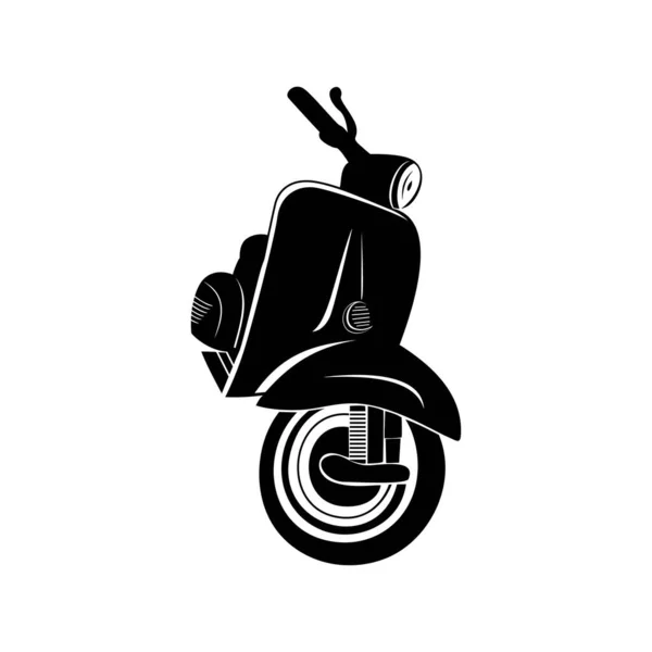 Scooter Siluett Vektor Illustration Fordonsikon Skylt Och Symbol — Stock vektor