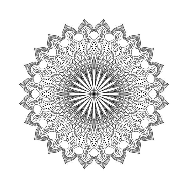 Çember mandala süsü. Düğün kartı dekorasyonu. mandala vektör illüstrasyonu