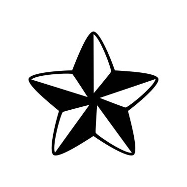 Yıldız silueti. gökyüzü nesnesi işareti ve sembolü.