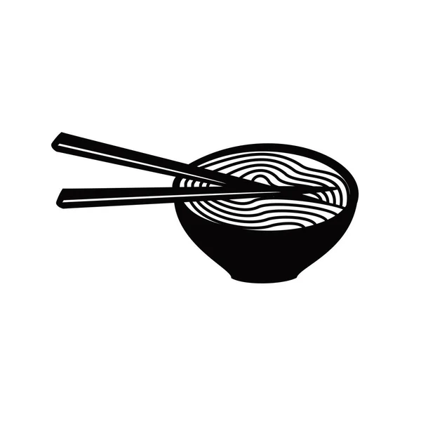 Ramen Icon Japanese Noodle Sign Symbol — Vettoriale Stock