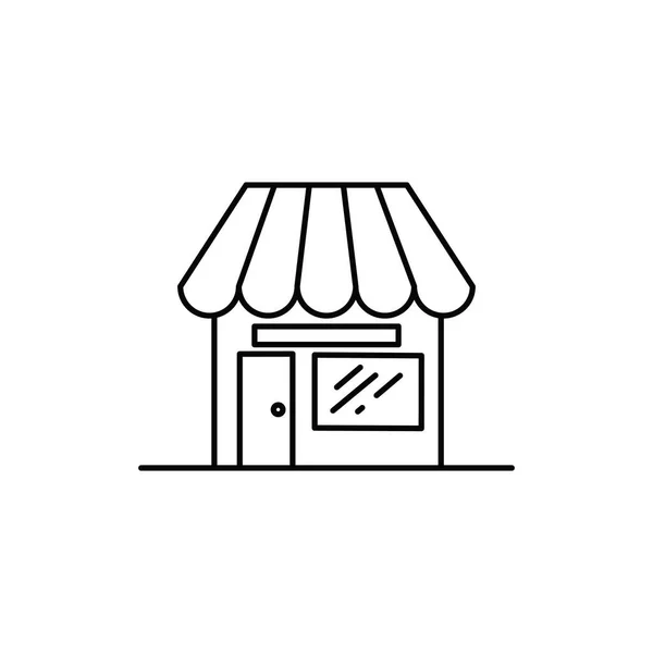 Shopsymbol Modernes Marktzeichen Und Symbol Illustration Des Lebensmittelvektors — Stockvektor