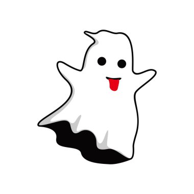 Şirin hayalet çizgi filmi. Komik ürkütücü şeytani sembol..