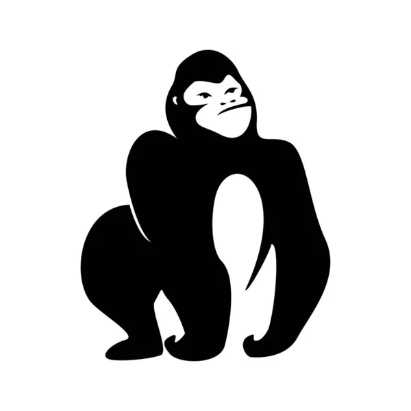 Gorilla Logo Template Wild Strong Animal Sign Symbol — Archivo Imágenes Vectoriales