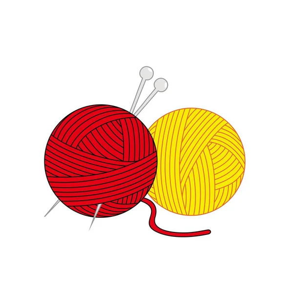 Ensemble D'icônes à Tricoter, Pelotes De Laine, écheveaux, Aiguilles à  Tricoter Et Crochet. Croquis, éléments De Conception