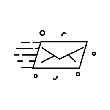 e- posta gönderme satırı simgesi. ileti işareti ve sembol.