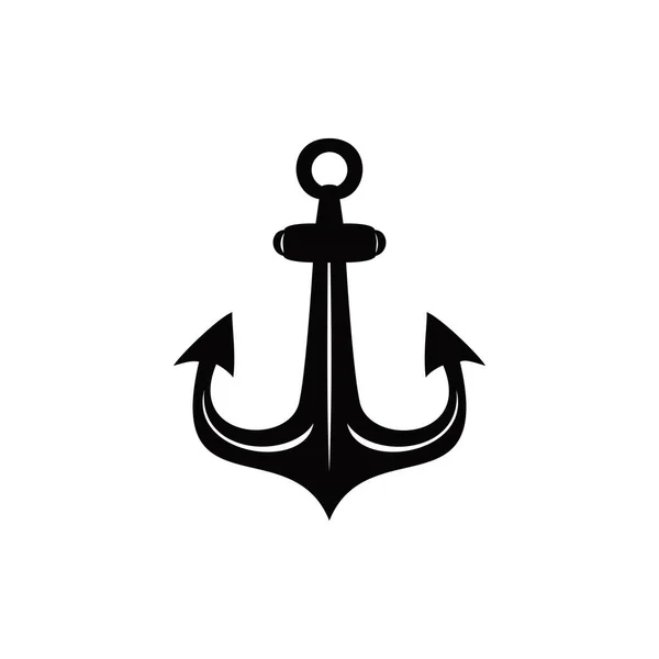 Anchor Silhouette Vector Illustration Nautical Sign Symbol — Stock vektor