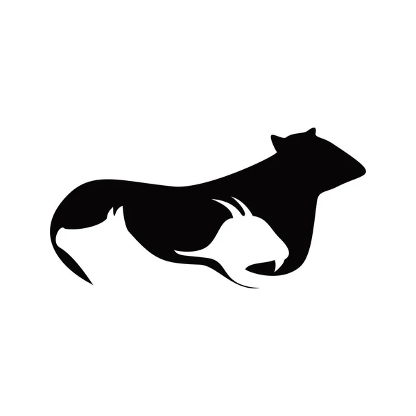 Υπόδειγμα Λογότυπου Ζώων Πινακίδα Και Σύμβολο Της Εκμετάλλευσης Εικονογράφηση Φορέα — Διανυσματικό Αρχείο