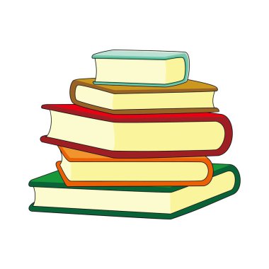 pile of books vector illustration. education sign and symbol.