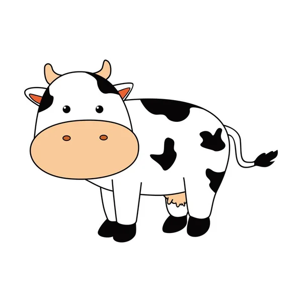 Ілюстрація Дизайну Коров Ячого Мультфільму Значок Символ Сільськогосподарських Тварин — стоковий вектор