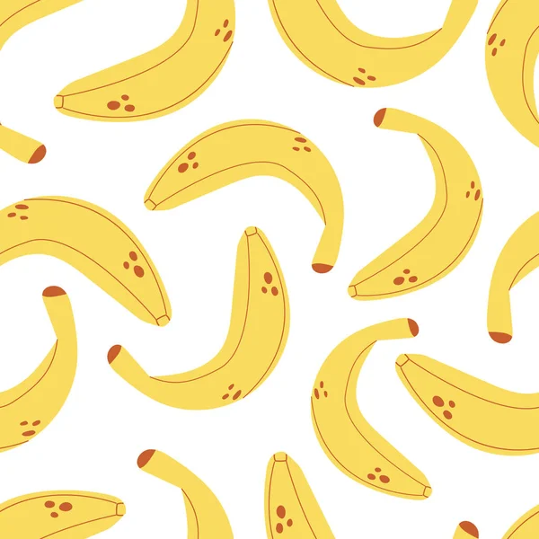 Modèle Sans Couture Dessiné Main Bananes Imprimé Plat Moderne — Image vectorielle