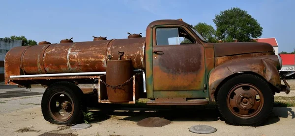 Frederick South Dakota Augusti 2021 Den Gamla Rostiga Lastbilen Ett — Stockfoto