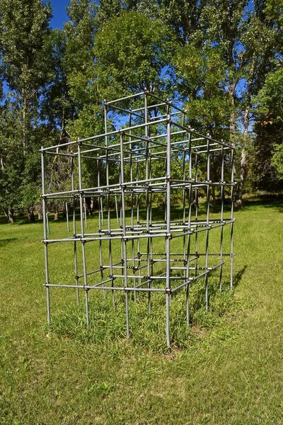 Old Jungle Gym Monkey Bars Located Rural Park — Stock Photo, Image