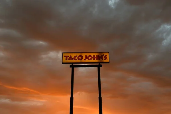 Rawlins Wyoming July 2022 Taco John International Inc American Fast — стокове фото