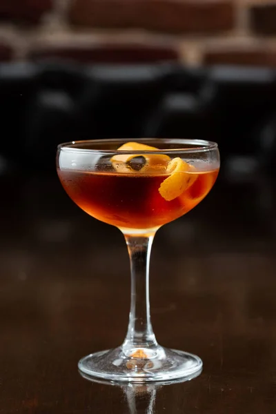 Alcoholic Cocktail Ice Orange Pill — Stockfoto