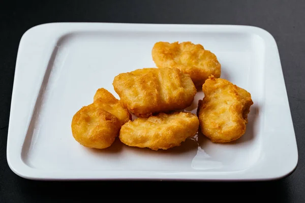 Fried Chicken Nuggets Close — Fotografia de Stock