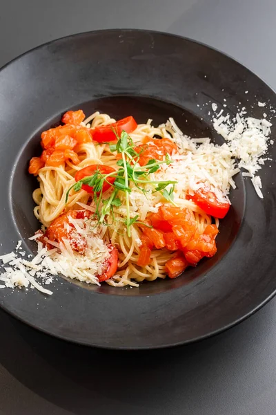 Спагетти Овощами Специями — стоковое фото