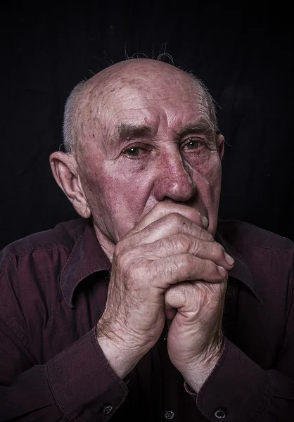 老人の肖像画 — ストック写真