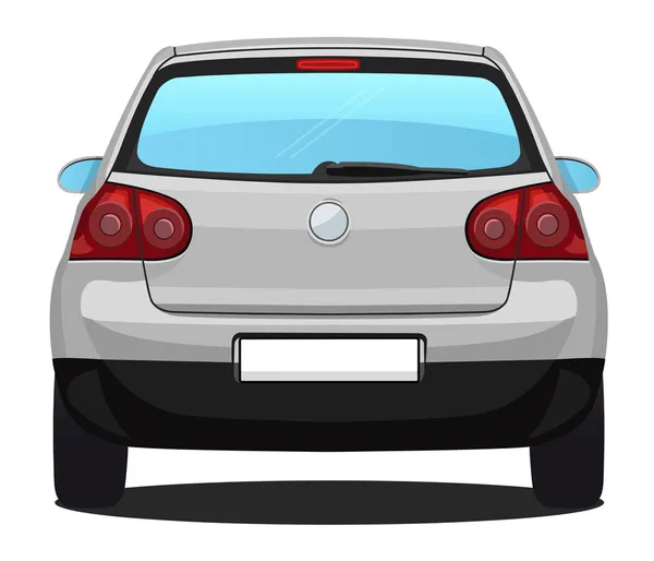 Vector Car - back view - Silver — Stock Vector