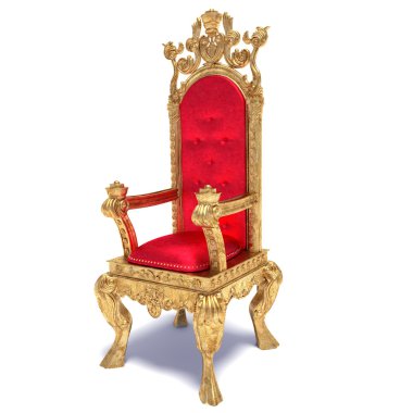 Illustration of red throne clipart