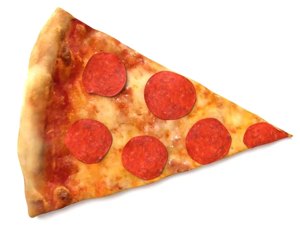 Pepperoni pizza slice — Stock Photo, Image