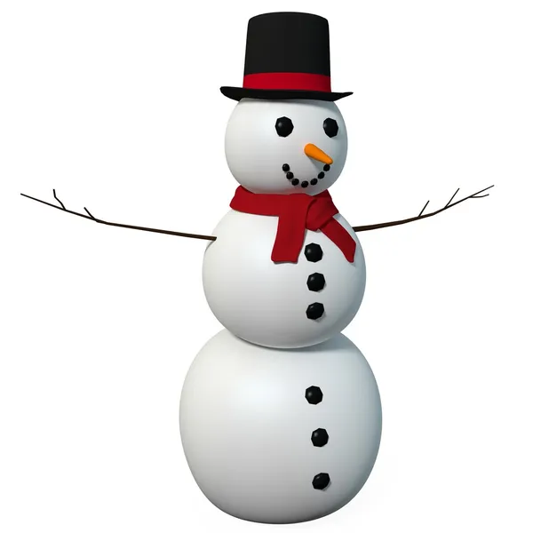 Cartoon snowman — Stock Photo, Image