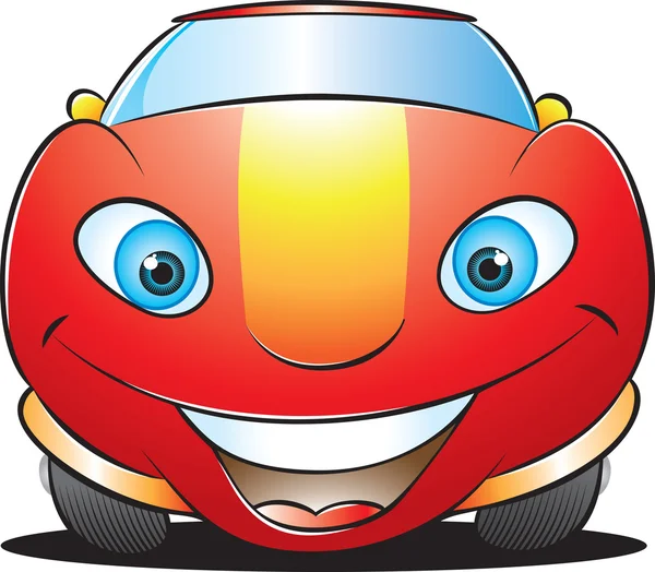 Šťastné červené auto — Stockový vektor