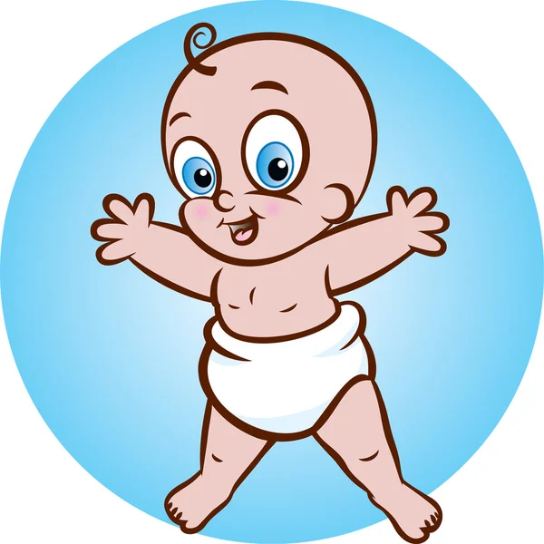 Bebé feliz — Vector de stock