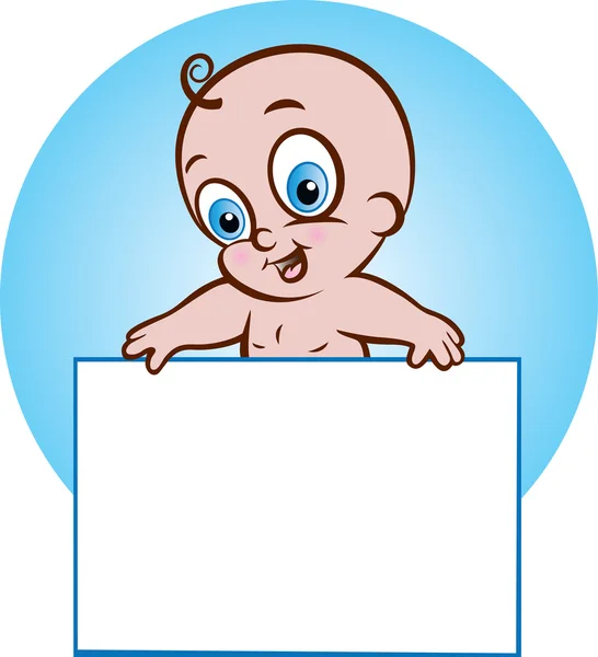 Baby with banner — Stock Vector