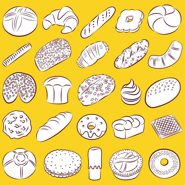 Cookies and breads — Stock Vector