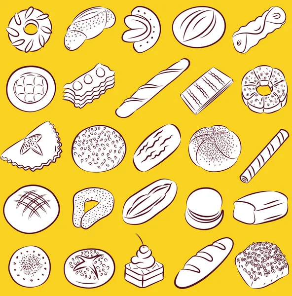 Cookies and breads — Stock Vector