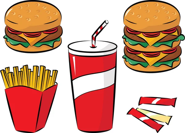 Fast-Food — Vetor de Stock