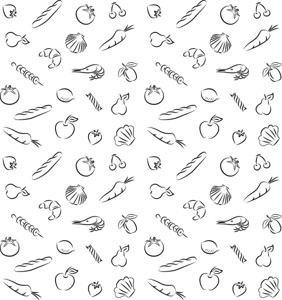 Food pattern — Stock Vector