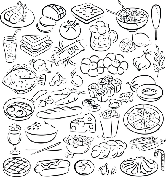 Alimentos — Vector de stock