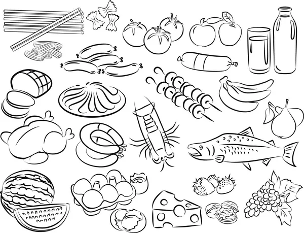 Alimentos — Archivo Imágenes Vectoriales