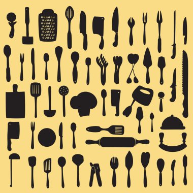 cooking utensil set clipart