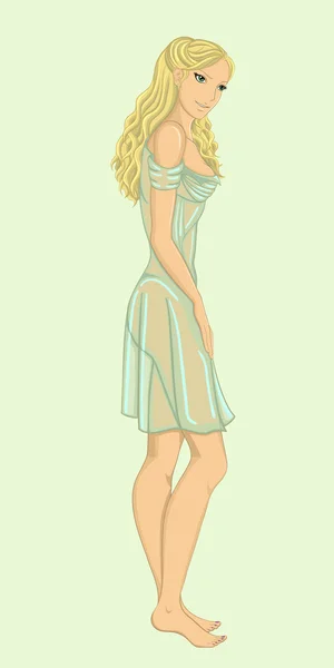 romantik Fransız kadın seksi şeffaf elbise