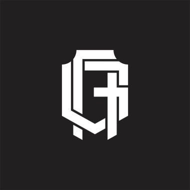 Üst üste binen biçim tasarım şablonlu AG Logo monogramı